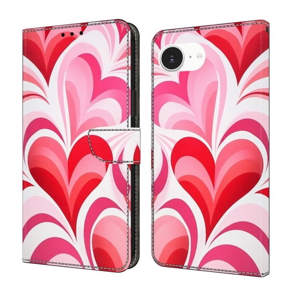 Leather For Apple iPhone 17e / 16e 6.1-inch Wallet Case Crystal Material Painted starry sky&geometric patterns&Flowers, Wallet For Women Men Card Holder Magnetic Clasp Kickstand Folio Cover,Color-1
