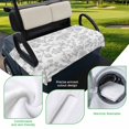 thumbnail image 5 of Golf Cart Seat Covers for 2 Seater,Boho Gray Flower Microfiber Cart Seat Towel Blanket,Vintage Farmhouse Leaf Spring Plant Absorbent Breathable Non Slip Bench Seats Protector for Golf Course 51"x31", 5 of 9