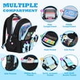 thumbnail image 4 of Gynky School Backpack - 3Pcs Backpack Set Cute Bookbag Middle School Backpacks for Teens Bookbag School Bags 3 Set, 4 of 9