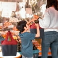 thumbnail image 6 of Recycled Folding Shopping Bag Extra Large Reusable Grocery Tote with Built in Pouch,Holds 50+,to 10x7cm,to Plastic Bags, 6 of 6