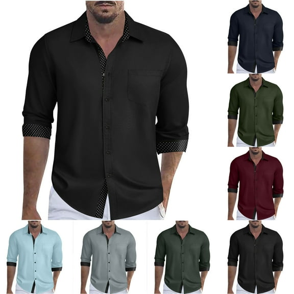 DDAPJ pyju Mens Untucked Dress Shirt Long Sleeve Casual Button Down Shirts Beach Wedding Shirts Light Blue XXL