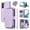 Purple, variant on Furiet Wallet Case for Samsung Galaxy S22 Plus S22+ 5G with Wrist Strap Shoulder Strap, 9+ Card Slots Zipper Purse, Luxury PU Leather Stand Phone Cover for S22+5G S22plus 22S + S 22 22+ Women White