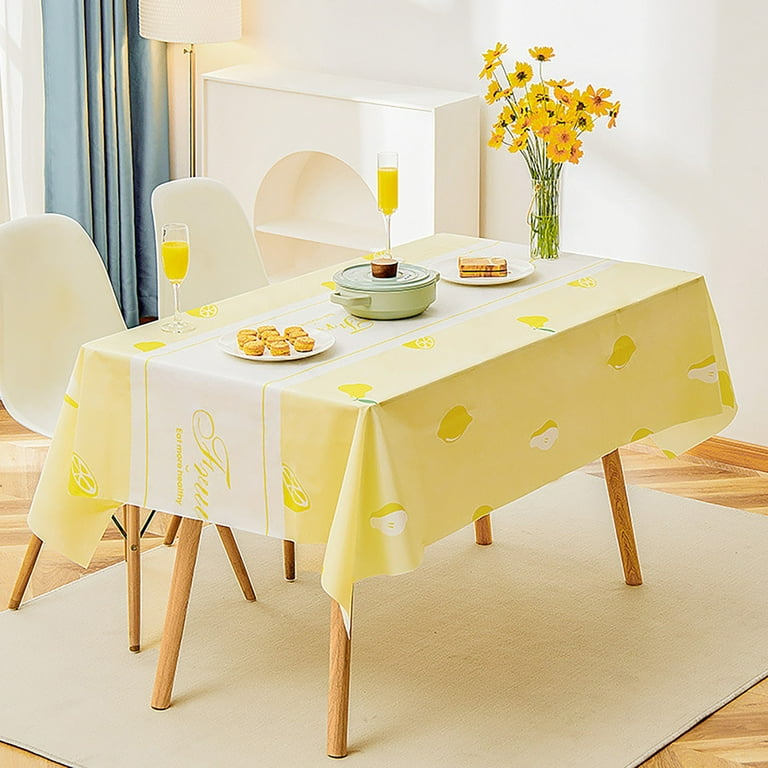 HSMQHJWE Big Table Cloth Summer Sunflowers Lemon Table Cover