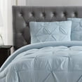 thumbnail image 4 of Truly Soft Pleated Light Blue Twin XL Duvet Cover Set, 4 of 6