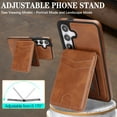 thumbnail image 4 of for Samsung Galaxy S24 FE Case Wallet, 2 in 1 Detachable Magnetic with Card Holder Back Cards Slot RFID Blocking PU Leather Shockproof Protective Stand Phone Case Cover for Women Men - Darkbrown, 4 of 11