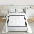 thumbnail image 2 of jejeloiu Modern Abstract Geometric Full Size Comforter Sets,Minimalism Square Box Bedding Comforter Set,Black White Bedding Sets For Men Women,Super Cozy Room Decor,3-Piece, 2 of 8