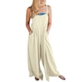 thumbnail image 1 of GZWYHT Jumpsuits for Women Overalls for Women Women's Summer Loose Sleeveless Overalls With Suspender Jumpsuit Rompers for Women Womens Rompers for Summer B XXL, 1 of 2