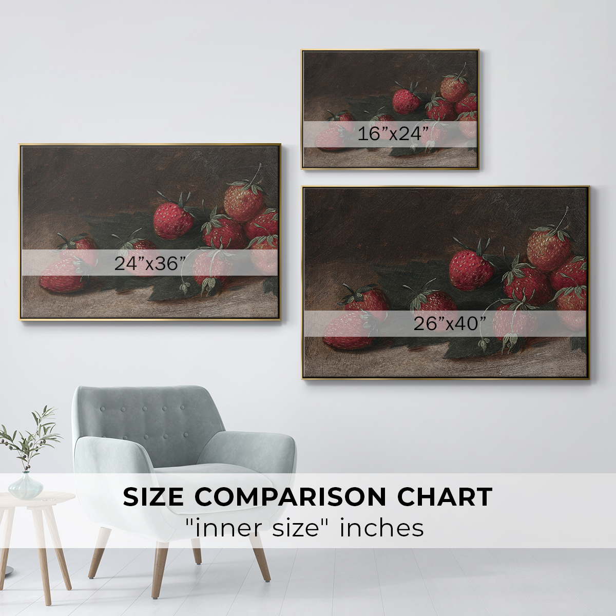 Vintage Botanical Print-XCVII By Wexford Home Framed in Gold Wood Gallery Wrapped Canvas 17 in. x 25 in.