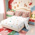 thumbnail image 3 of Manfei Winter Holiday 7-Piece Twin Bedding,Red-Green Christmas Snowflake Bedding Comforter Set,Xmas Reversible, 3 of 7