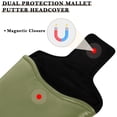 thumbnail image 3 of Haosy Olive Green Golf Mallet Putter Cover Strong Magnetic Leather Golf Club Headcover Closure, 3 of 7