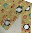 thumbnail image 5 of Ambesonne Cartoon Grommet Curtain, Star and Shells Pattern, 50" x 63", Pale Coffee, 5 of 6