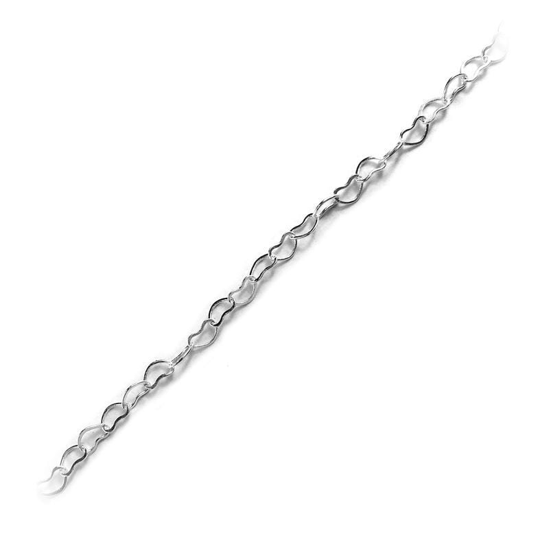 18K Gold Overlay Beading /& Extender Chain Heart Shape CHG-273