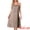 Khaki, variant on DARING DIVA Women's Satin Sleeveless Pajama Dress Spaghetti Strap Nightgown M Khaki