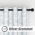 thumbnail image 6 of Lfeey Blue Floral Blackout Curtains for Bedroom Living Room 63 inch Long, Thermal Insulated Grommet Window Drapes, 2 Panels, 6 of 7