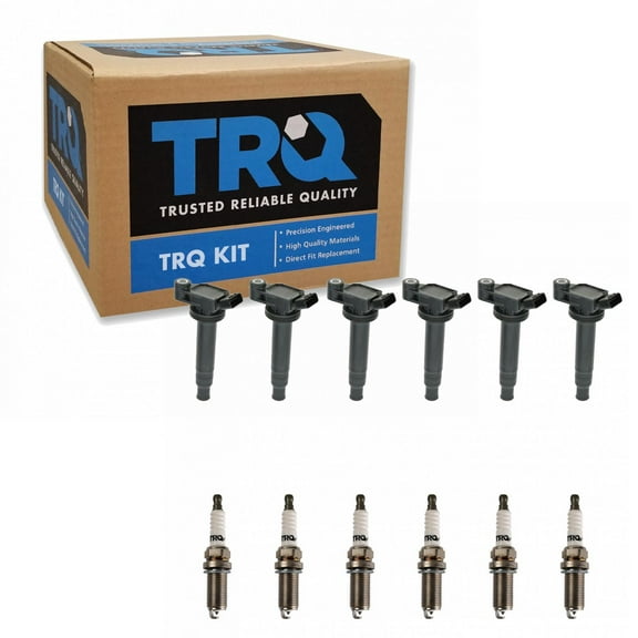 TRQ Ignition Coil & Iridium Spark Plug Kit Set for Toyota Lexus 3.0L V6 New ICA71713