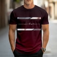 thumbnail image 2 of CONZONE Mens Tshirts Short Sleeve T-Shirts for Men Crew Neck Gradient Color Letter Graphic Casual Summer Tee Tops, 2 of 4