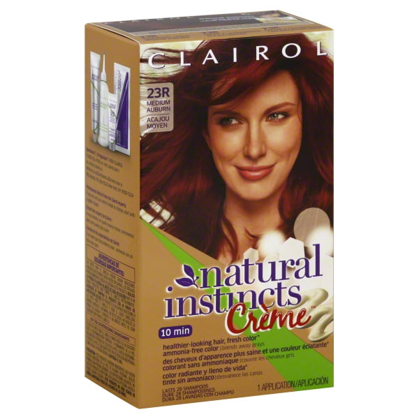 Clairol Natural Instincts Semi-Permanent Hair Color, Medium Auburn, 23R ...