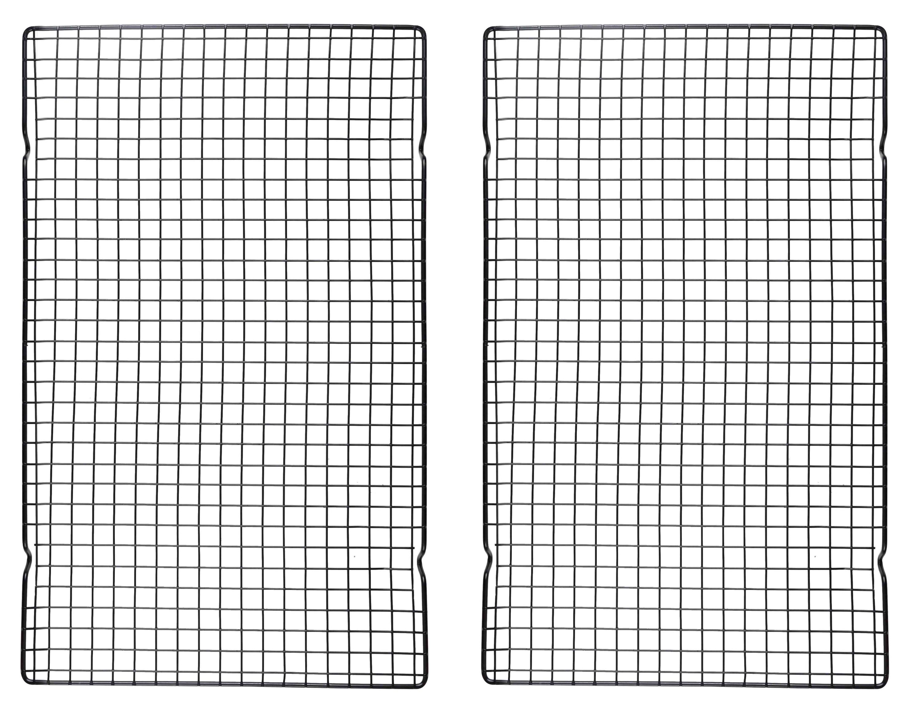 (4 pack) Mainstays Nonstick 16" x 10" Rectangular Carbon Steel Cooling Racks, 2 Count
