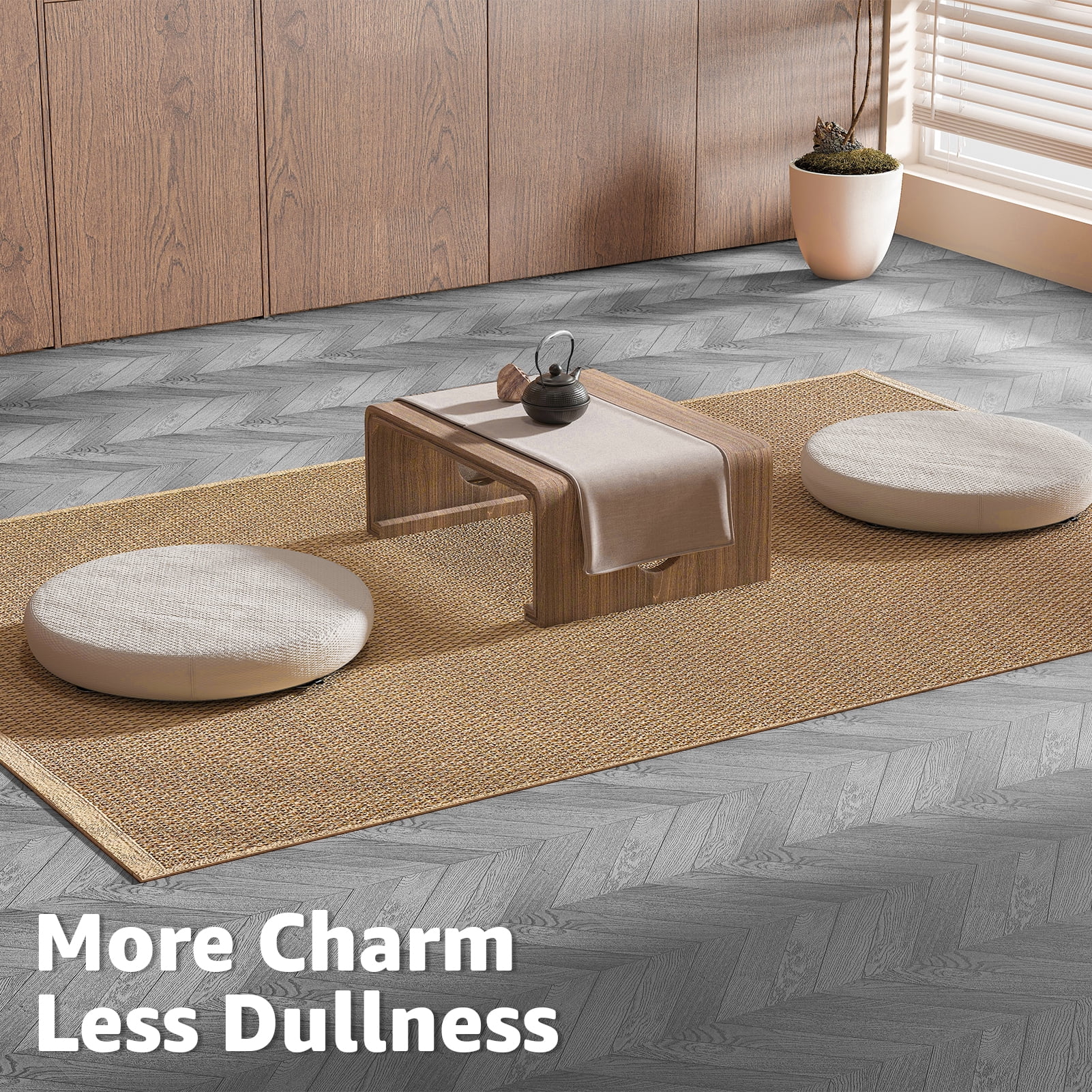 Art3d 30 Pcs Peel and Stick Vinyl Floor Tiles, 12" x 12" Self Adhesive Waterproof Wood Flooring Tile for Home Decor,Kitchen,Cover 30 Sq.ft,Grey