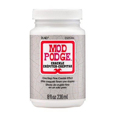 Mod Podge One-Step Fine Crackle Effect Medium, Decoupage Glue Top Coat, Clear, 8 fl oz