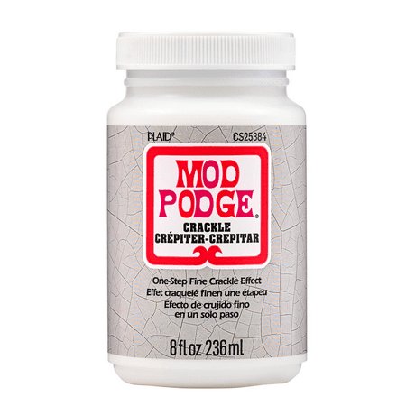 Mod Podge One-Step Fine Crackle Effect Medium, Decoupage Glue Top Coat, Clear, 8 fl oz