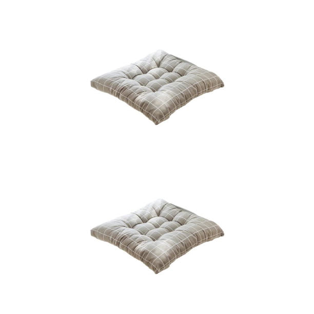 Cojín cuadrado para silla Inteprter rejilla gris 2Conjunto
