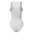 thumbnail image 3 of A2Y Women's Fashion Basic Premium Cotton Racerback Tank Body Suit White L, 3 of 5