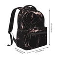 thumbnail image 2 of Mochila HKHEHOP Trendy Marble Modern Rose Gold Black, 2 of 7