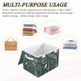 thumbnail image 6 of Yayeee Collapsible Cube Storage Bin with Lid Fabric Closet Decorative Basket with Handles, Floral Forest Scene, 6 of 7