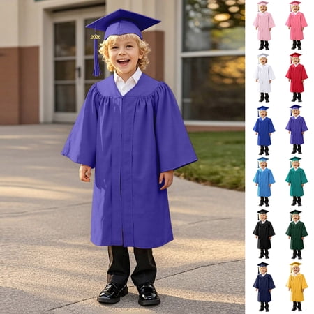 Boys Girls Kindergarten Graduation Cap and Gown for Toddlers Cap and Gown Outfit Class of 2026 Tassel Set