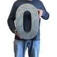 thumbnail image 5 of Huge 20" Metal Number Zero 0" Wall Decor, Silver with Rusted Edges, Galvanized Wall Mountable Decoration for Country, Mid-Century, or Farmhouse Themed Room or Event, 5 of 6