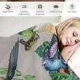 thumbnail image 3 of Creowell Hummingbird Throw Blanket Butterfly Hummingbirds Theme Blanket for Women Girls Hummingbird Gifts for Bird Lovers Bird Flower Blanket for Couch Bed Outdoor for Kids 60x80in, 3 of 6