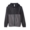 thumbnail image 1 of Independent Trading B36876515 Youth Lightweight Windbreaker Zip Jacket, Black & Graphite - Large, 1 of 1