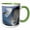 Green/White, variant on 3drose, Whooper Swan, Hokkaido Island, Japan, 11oz Mug