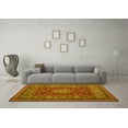 thumbnail image 3 of Ahgly Company Machine Washable Indoor Rectangle Medallion Yellow Traditional Area Rugs, 3' x 5', 3 of 4