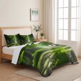 thumbnail image 5 of King Quilt Set 96''x106'', Green Trees Lightweight Bedspread Coverlet Set with 2 Pillow Shams, Forest Art Decor Spring Summer Nature Leaf Breathable All Season Quilt Bedding for Bedroom/Guest Room, 5 of 9