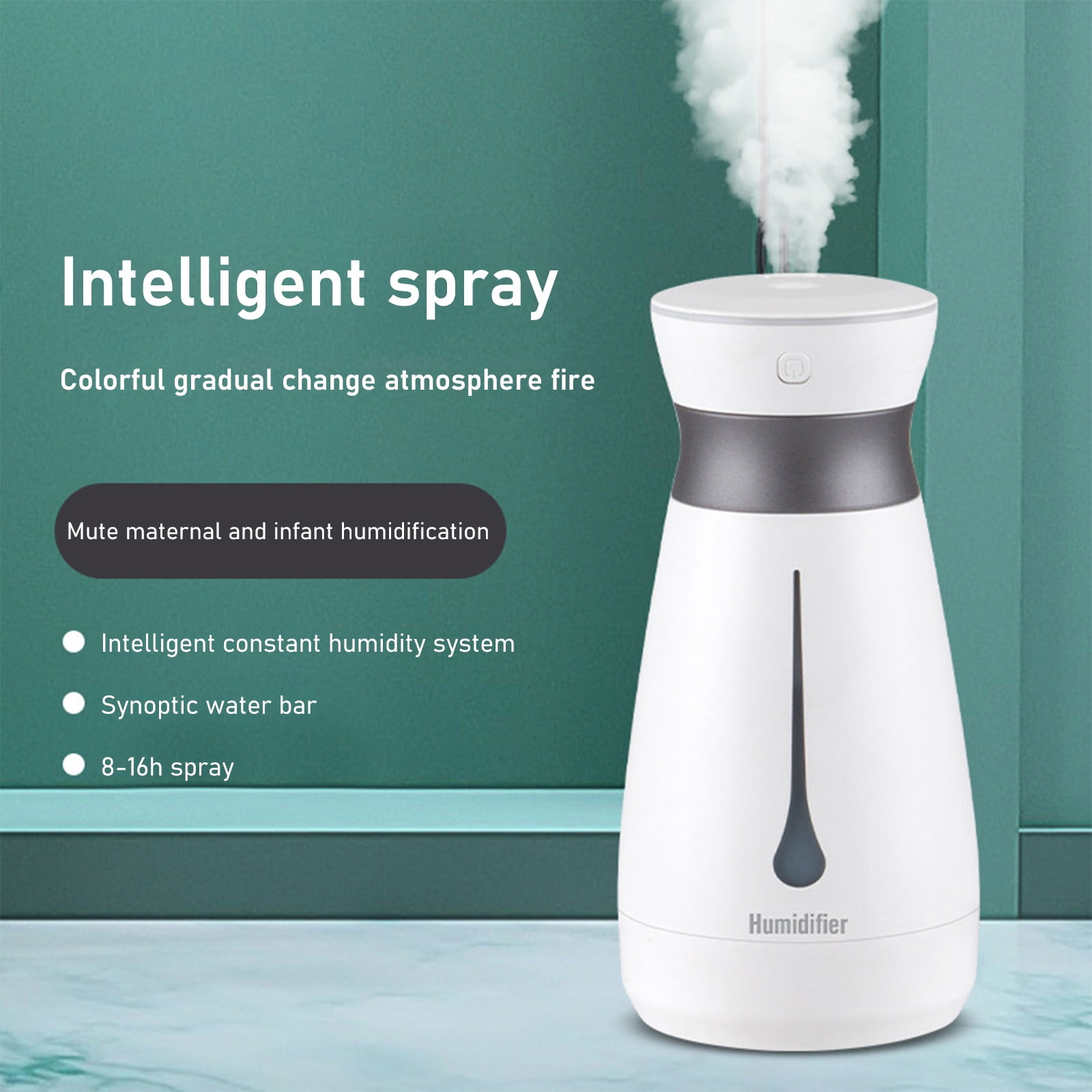 Humidifier for Bedroom,Quiet And Portable Cool Mist Humidifier,Air Humidifier for Home Baby Nursery & Plants