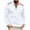 White, variant on MXUIKV Mens Shirts Cotton Spandex Stretchy Collar 1/4 Button Long Sleeve Golf Shirts for Men Solid Color