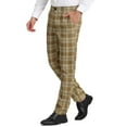 thumbnail image 4 of Lars Amadeus Work Pants for Men Plaid Business Formal Prom Checked Trousers, 4 of 6