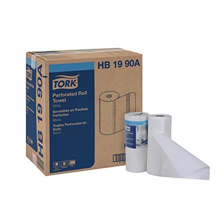 Tork HB1990A Perforated Paper Roll Towel, 2-Ply, 11" Width x 9" Length, White (Case of 30 Rolls, 84 Per Roll, 2,520 Towels)