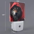 thumbnail image 2 of Fotbe Mysterious Hooded Wolf Luz Nocturna LED, Luz de Noche con Sensor de Luz Natural de Anochecer a Amanecer, Se Enchufa a la Pared, Blanco Cálido 0.5W-US, 2 of 7