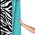 thumbnail image 4 of LVRLVR 1/4 Pcs Wild Animal Leopard Print Fabric Shower Curtain Rug Set - Zebra Print Bath Mat Bathroom Decoration, Turquoise and Black, 70.8" × 70.8", 4 of 6