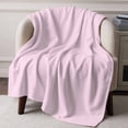 thumbnail image 3 of Throw Blanket for Couch Solid Color Soft Fleece Flannel Blankets Cozy Lightweight Blanket for Home Sofa Living Room Pink Bed Throws 30" x 40", 3 of 9