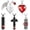 Red, variant on 5 Pack Urn Necklace for Ashes Heart / Cross / Cylinder Cremation Jewelry for Ashes Memorial Keepsake Urn Pendant Stainless Steel Cremation Jewelry for Women Men