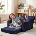thumbnail image 4 of Babyeap 3-in-1 Kids Sofa,Toddler Sofa Bed Fold Out,Comfy Kids Couch,Convertible Baby Chair for Girls and Boys,Dark Blue, 4 of 11
