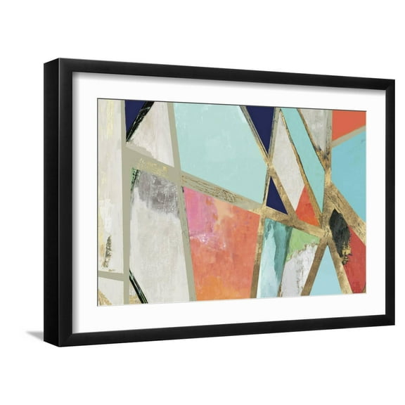 Art.com Warm Geometric II Art Print by PI Studio, Black Frame Wall Art, 23" x 17"