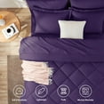 thumbnail image 2 of Juego de edredón CozyLux Queen morado con sábanas, 7 piezas, 2 of 9