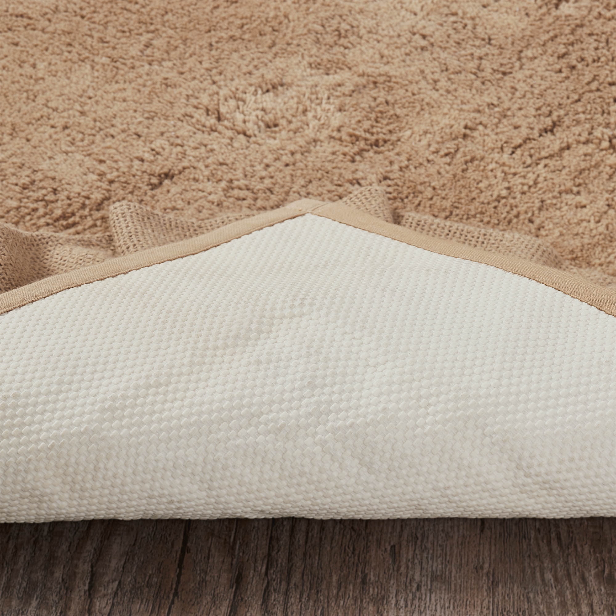VHC Brands Burlap Ruffled Bath Mat, Natural Tan, 20x30