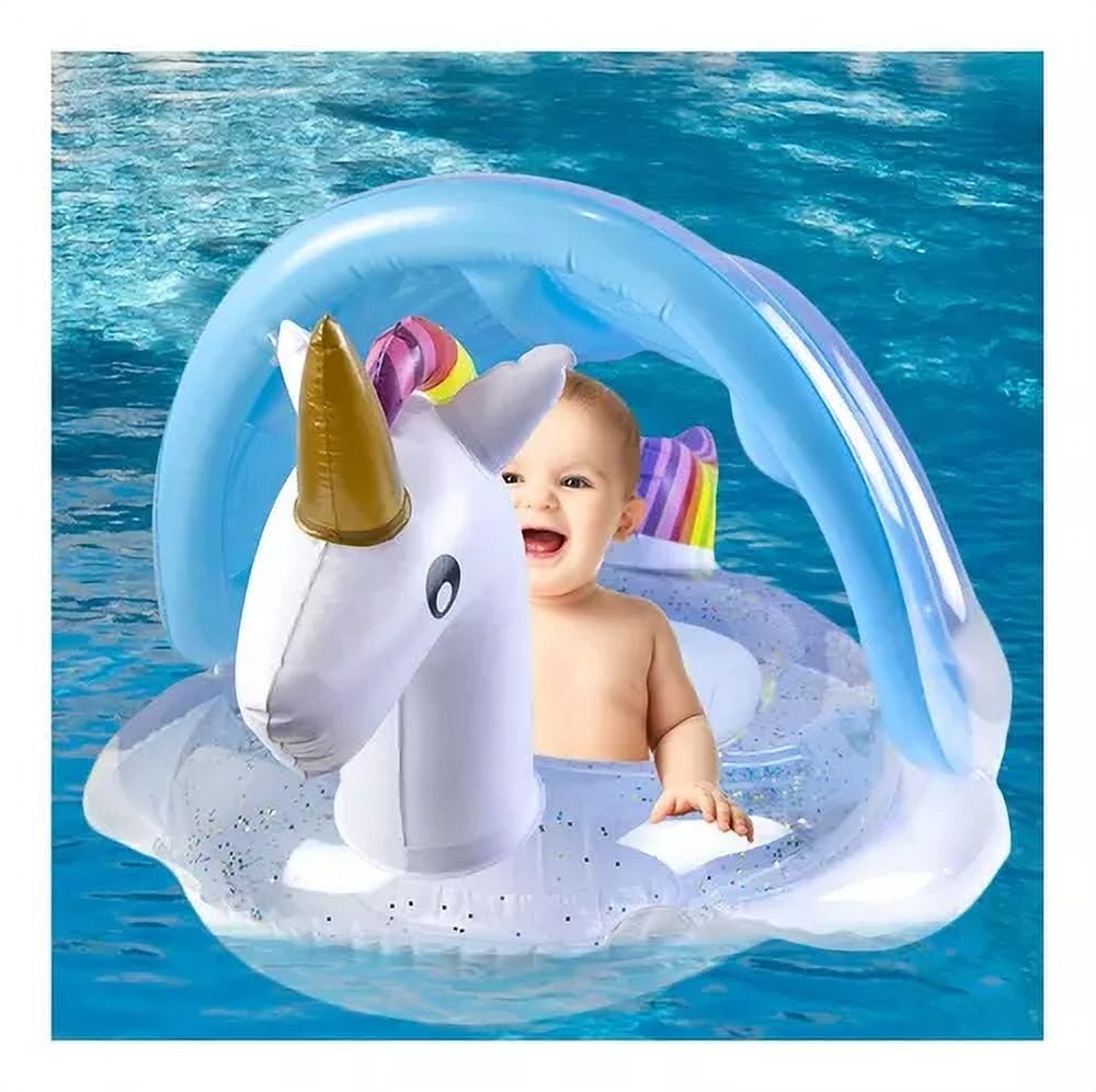Piscina inflable Flotadores salvavidas inflables para bebés Unicornio ...