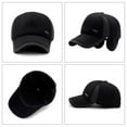 thumbnail image 6 of Lttoisl® NEW Men Winter Baseball Cap With Ear Flaps Warm Cotton Snapback Cap Hat Plain H5F8, 6 of 9